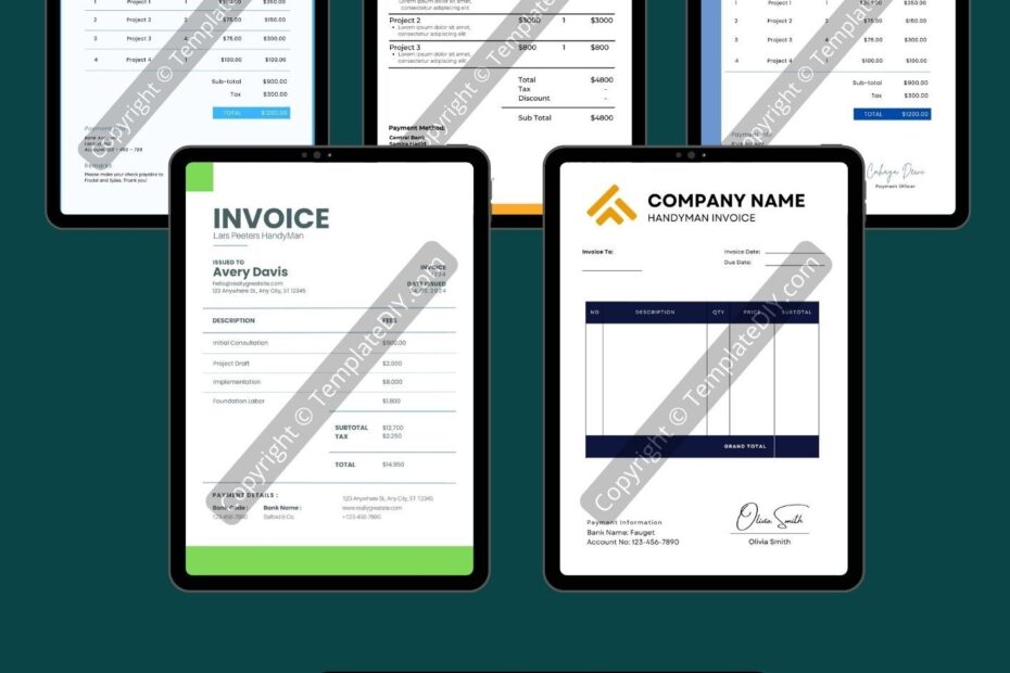 Handyman Invoice Template Printable Blank PDF Excel Word Invoice