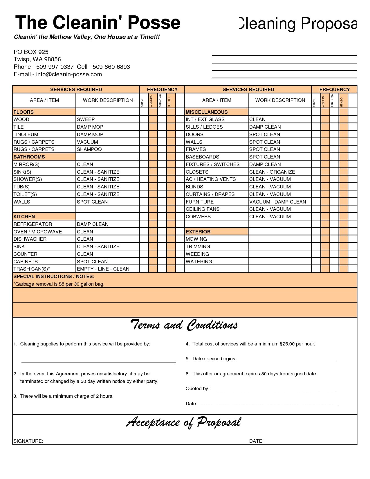 House Cleaning Invoice Template Invoice Template Ideas
