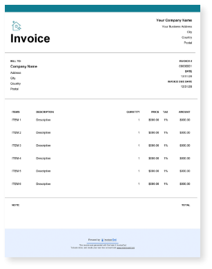 House Cleaning Invoice Template Word Excel PDF Google Docs 