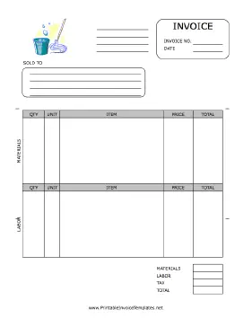 Housekeeping Invoice Template