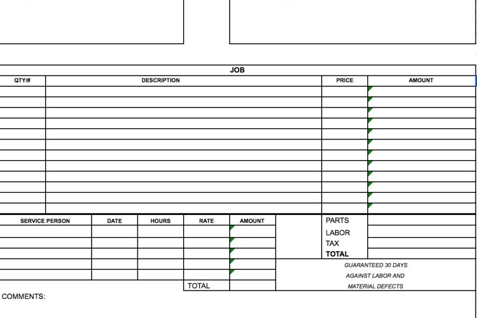Independent Contractor Invoice Template Excel Printable Receipt Template