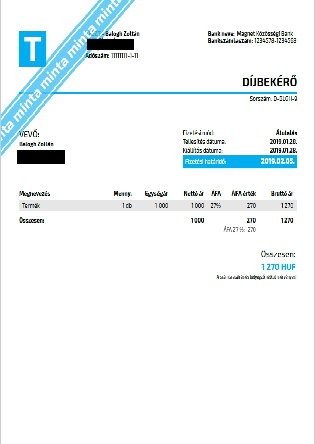 Invoice Agent szamlazz hu Drupal