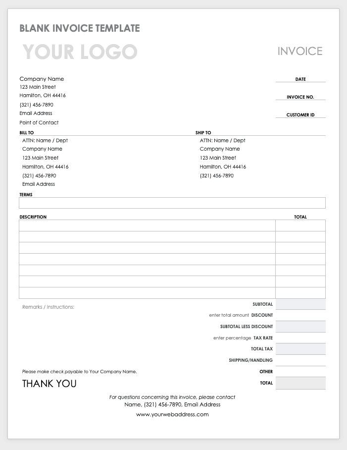 Invoice Format Word Document Download Ggpase