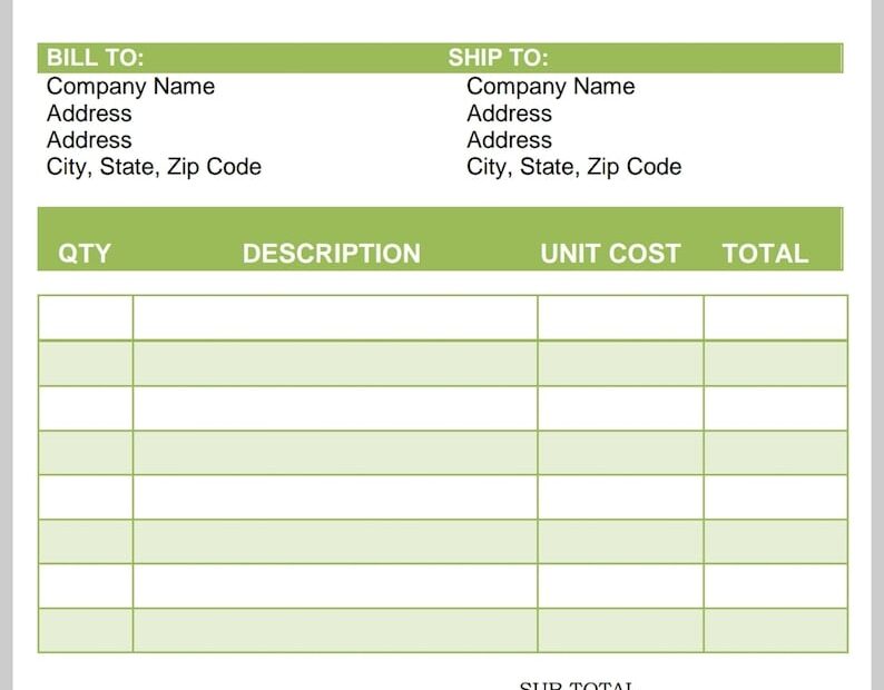 Invoice On Word Document Pasephp