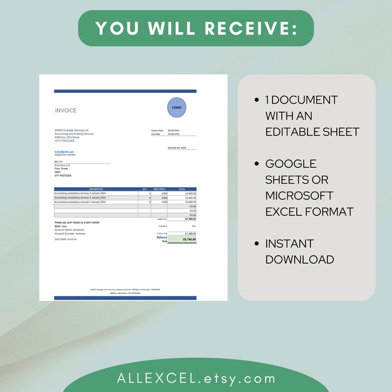 Invoice Template Excel Printable Invoice Template Google Sheet 