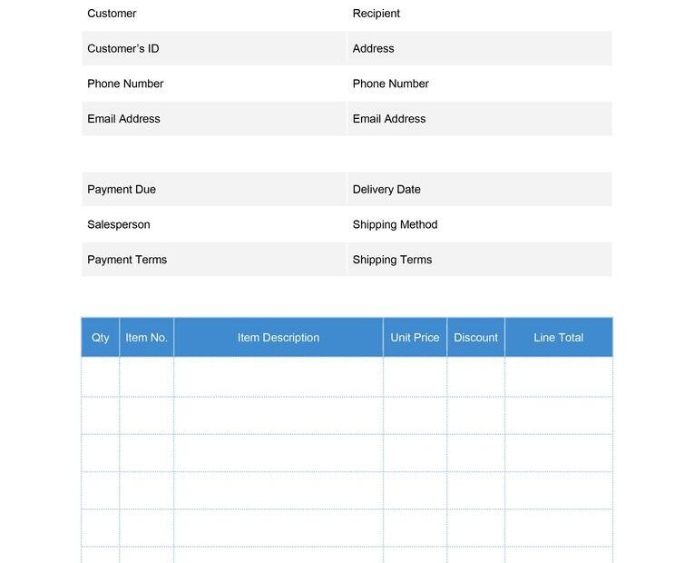 Invoice Template In Word Format