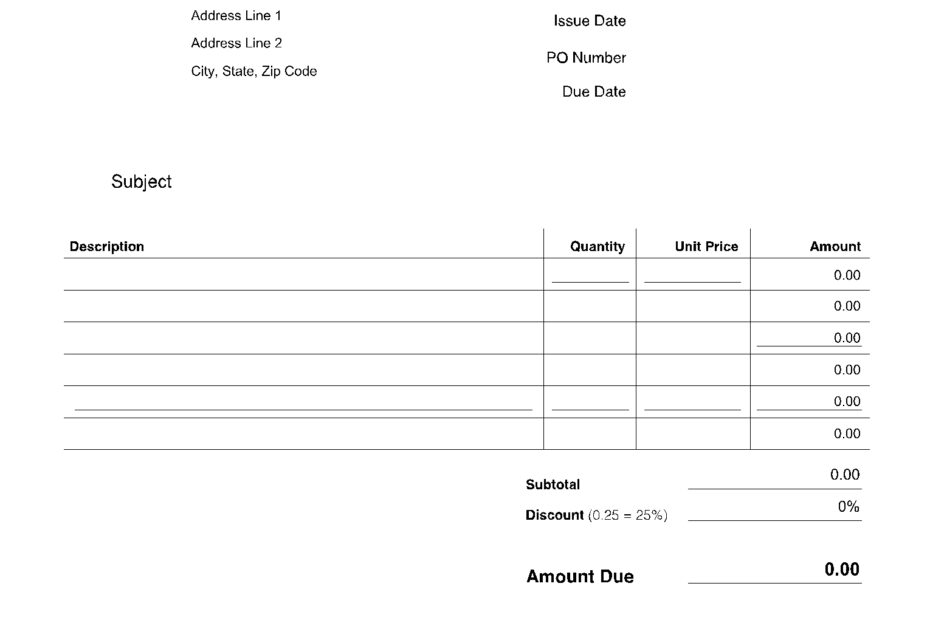 Invoice Template PDF