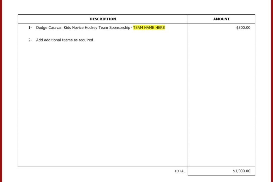 Invoice Template Printable Free Word Doc Printable Templates Bilarasa