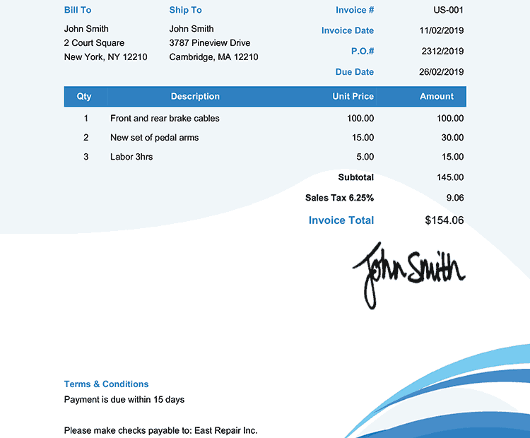 Invoice Templates Create Free Invoices In Seconds