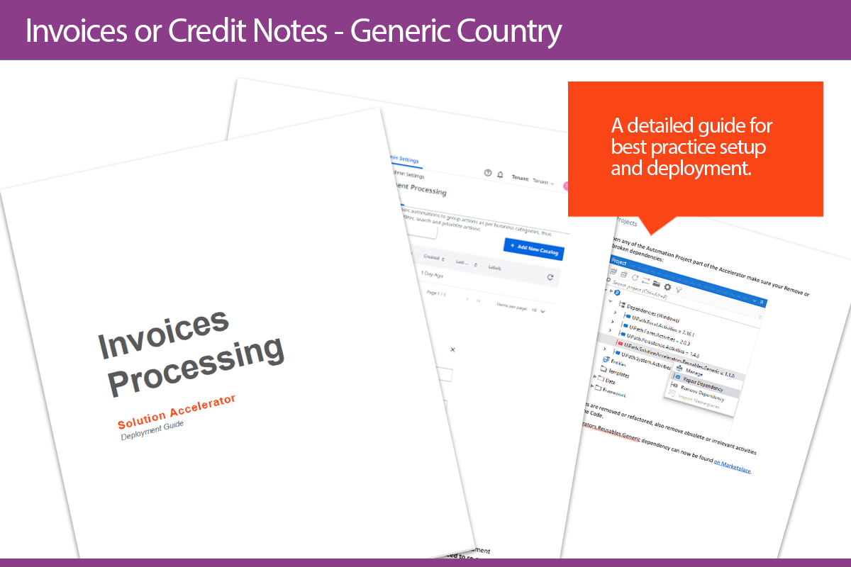 Invoices Or Credit Notes Generic Country RPA Component UiPath 