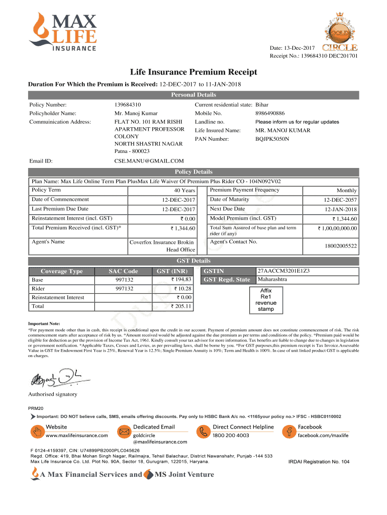 Medical Insurance Invoice Fill Online Printable Fillable Blank 