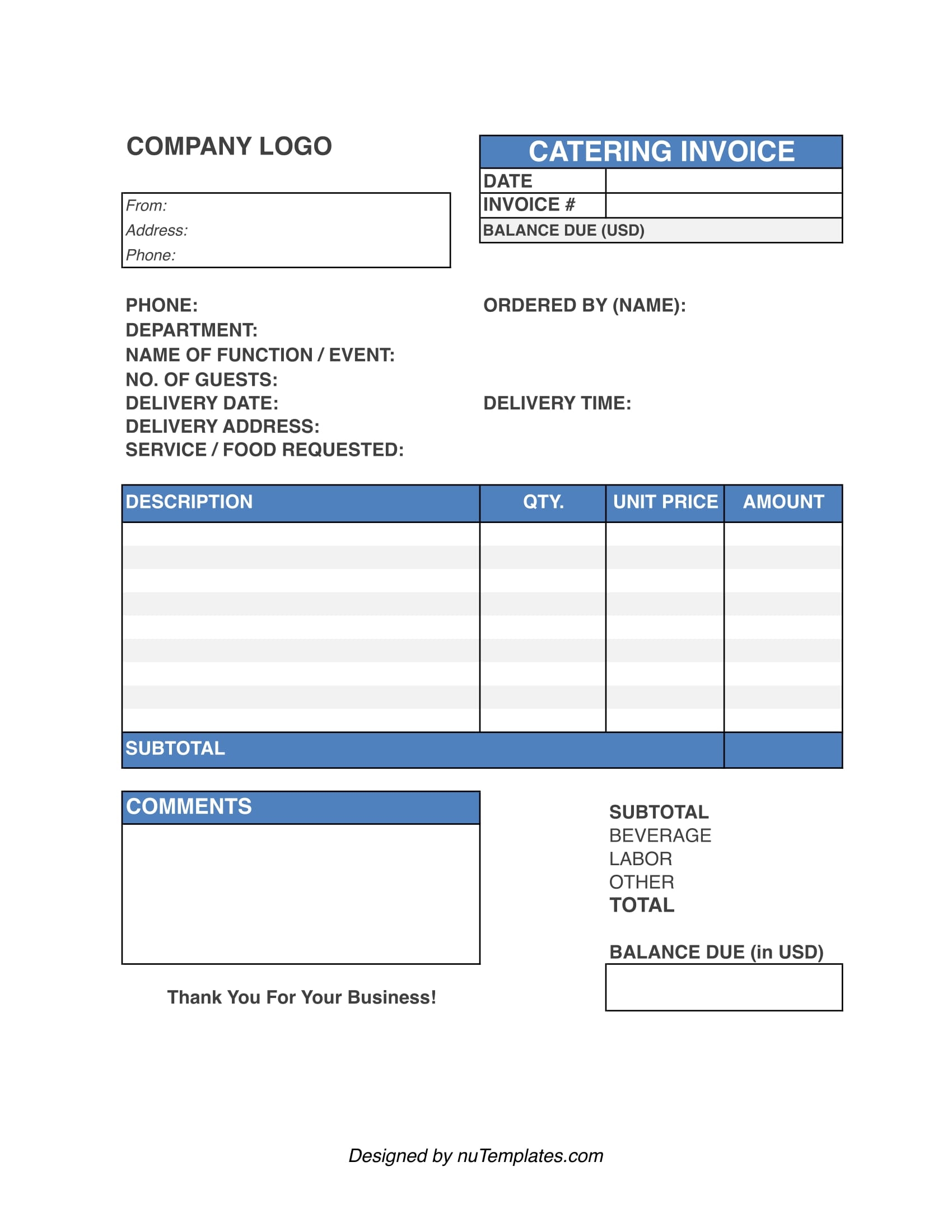 Online Fillin Printable Invoice Forms Printable Forms Free Online