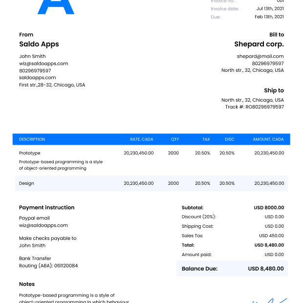 Past Due Invoice Templates Edit I Download Saldoinvoice