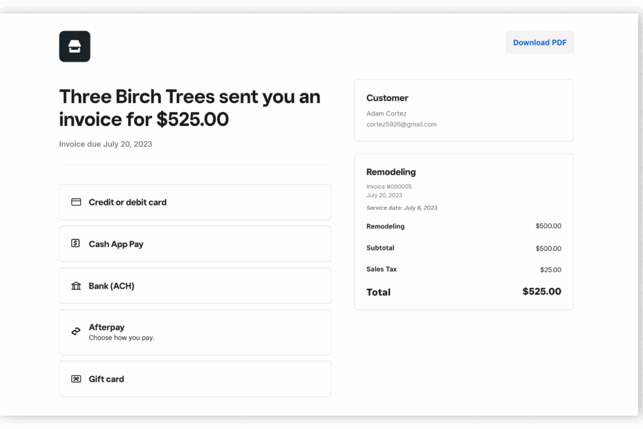Pay An Invoice With Square Square Support Center US