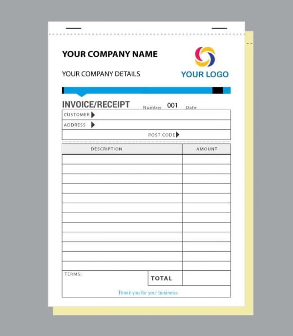 Personalised Invoice Book A5 NCR Invoice Pad Premium