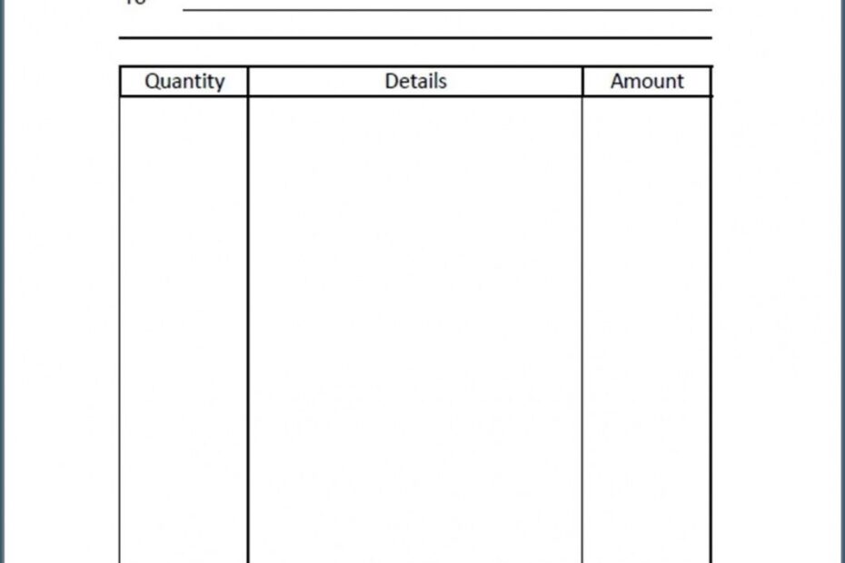 Printable Blank Invoice Forms Pdf Printable Forms Free Online