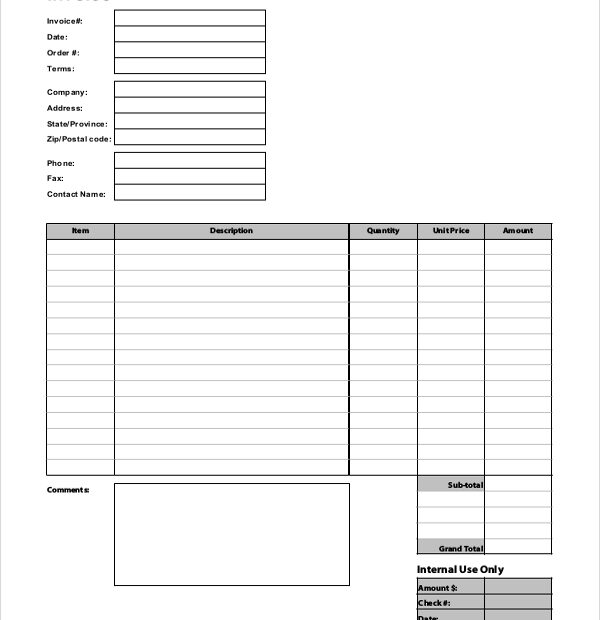 Printable Business Invoice