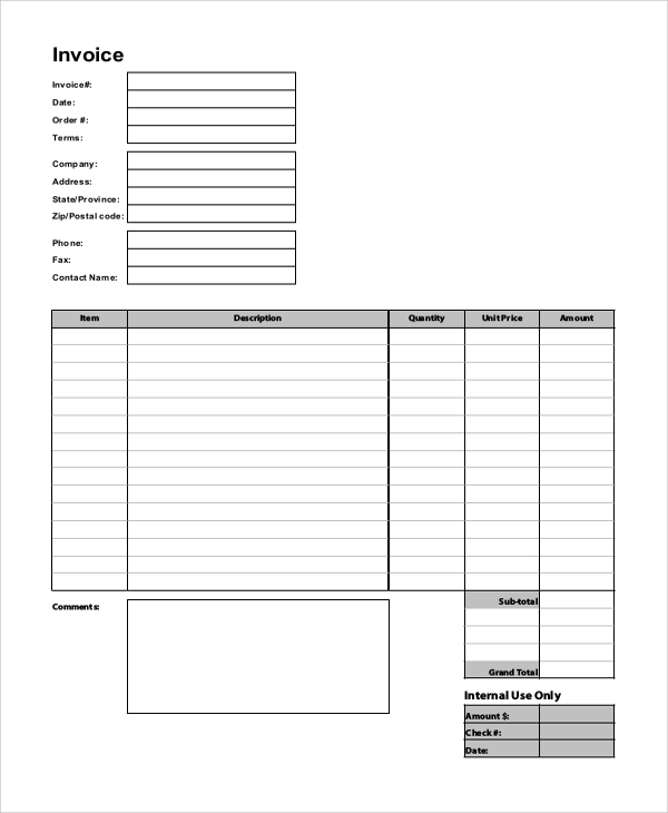 Printable Business Invoice
