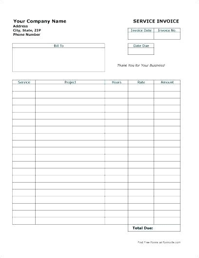 Printable Format Massage Invoice Template Free Templates Printable