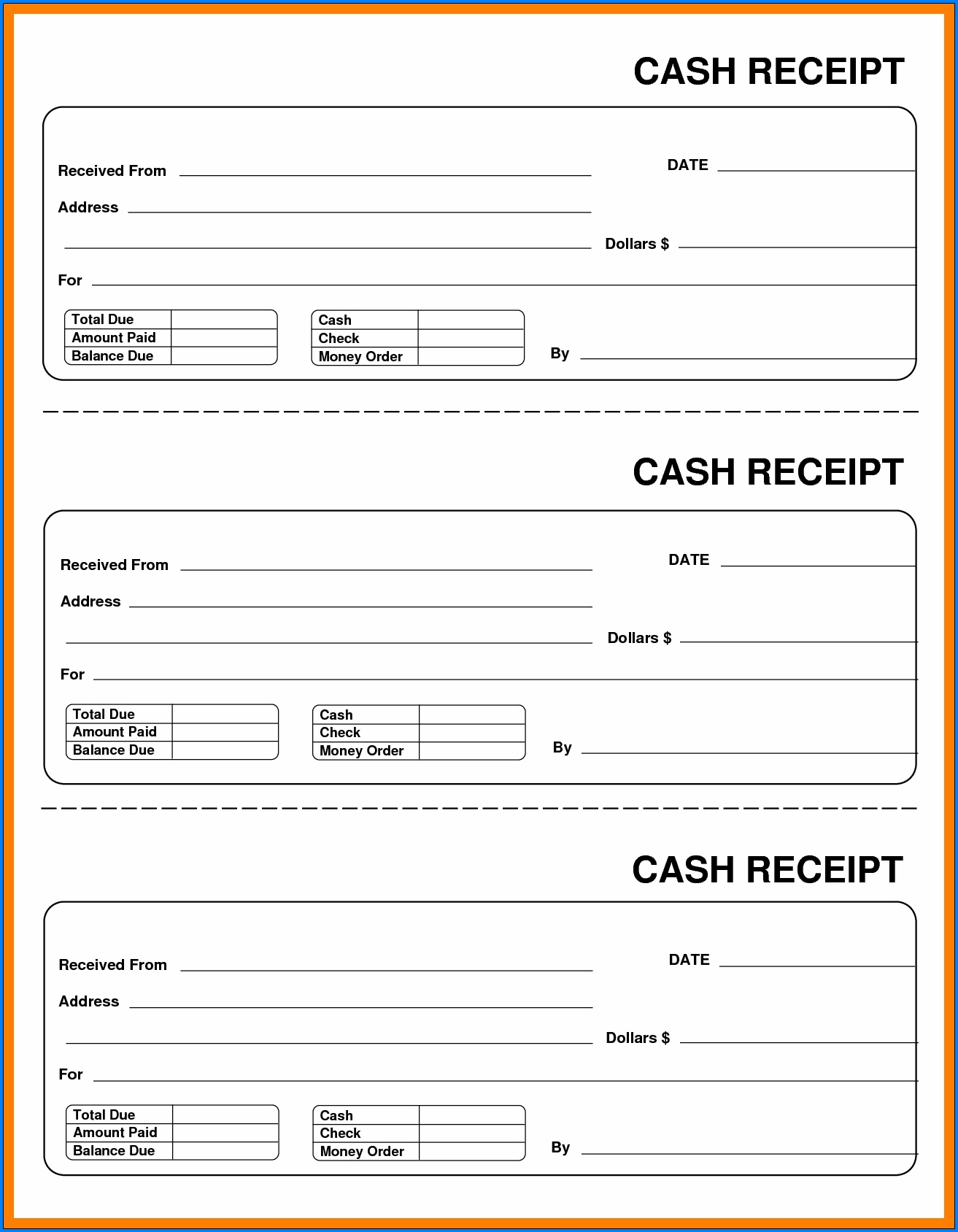 Printable Free Receipts Forms Printable Forms Free Online