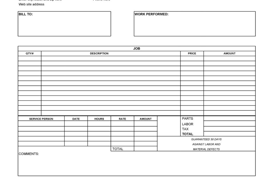 Printable Independent Contractor Invoice Template Printable Templates