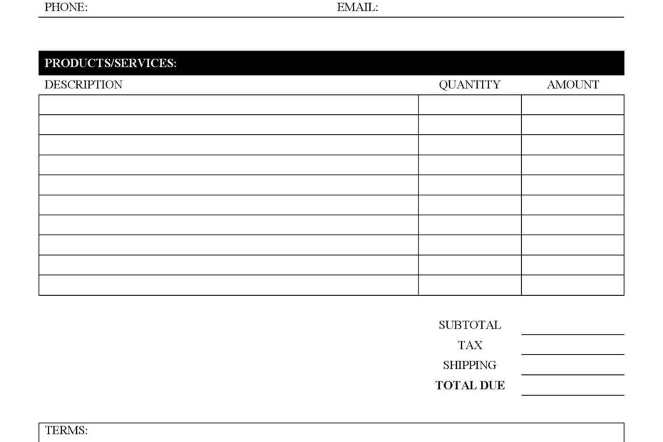Printable Invoice Receipt