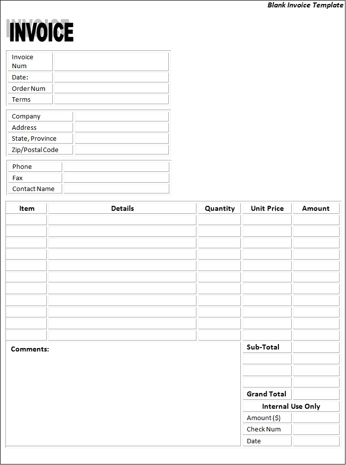 Printable Invoice Sheets Shop Fresh