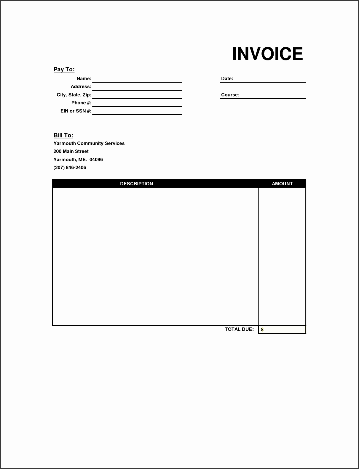 Printable Invoices Dthety