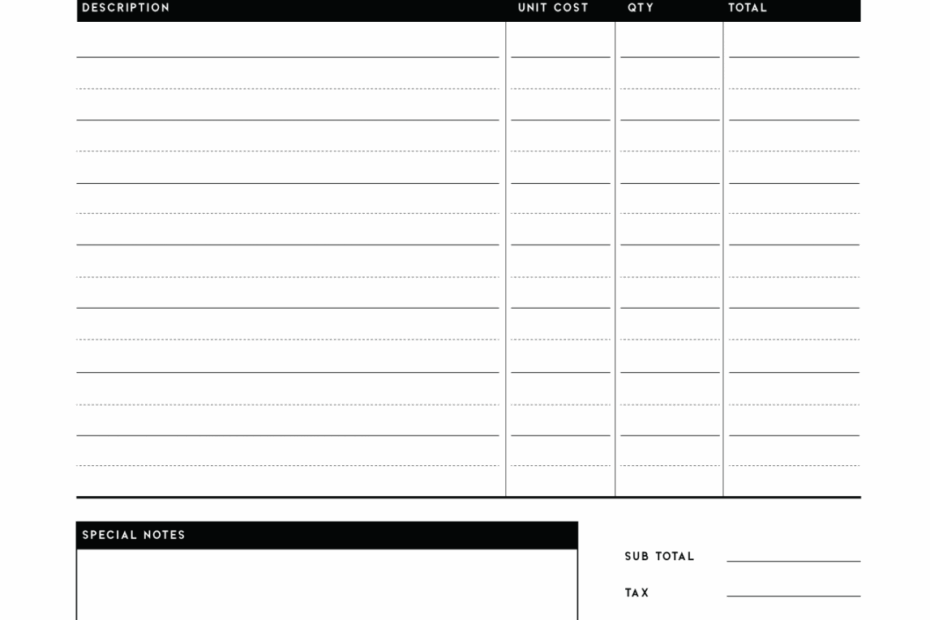 Printable Invoices Free Template Daily FREE Printable