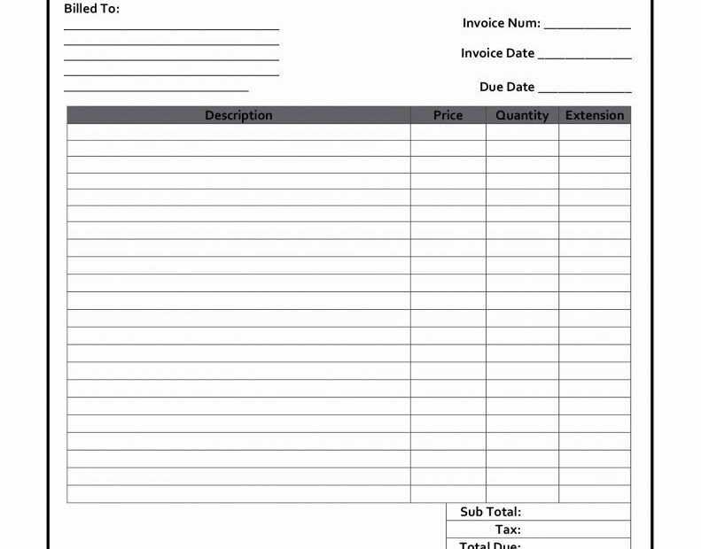 Printable Invoices Jazzkiza