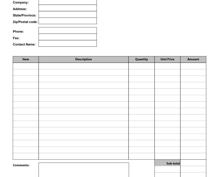Printable Invoices Templates Printable Receipt Template