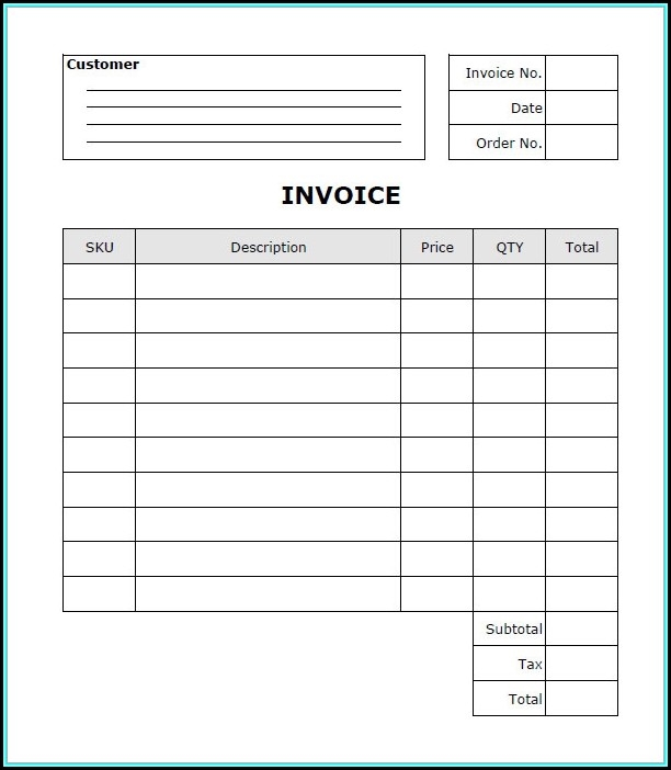 Printable Invoices Templates Template 1 Resume Examples Rg8DYNn1Mq