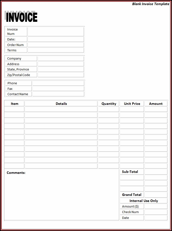 Printable Invoices Templates Template 1 Resume Examples Rg8DYNn1Mq