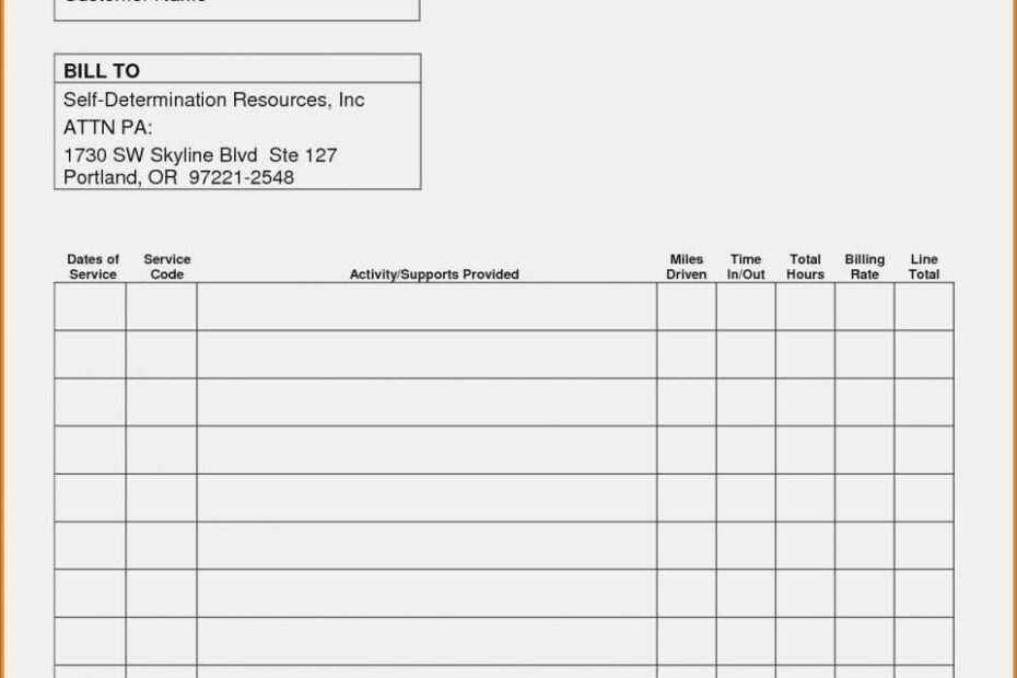 Printable Lawn Care Invoice Template