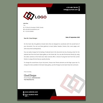Printable Letterhead Template Template Download On Pngtree