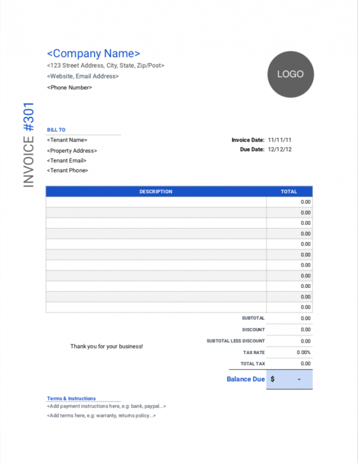Printable Rental Invoice Templates Free Download Invoice Simple Rent Printable Rental Invoice Templates Free Download Invoice Simple Rent