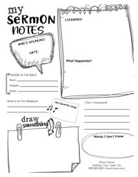 Printable Sermon Notes