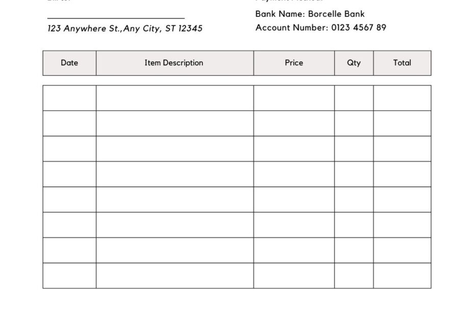Printable Simple Invoice Form Printable Forms Free Online