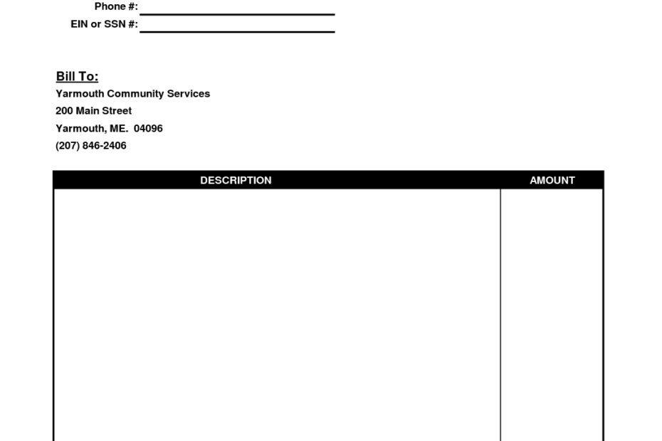 Printable Simple Invoice Form Printable Forms Free Online