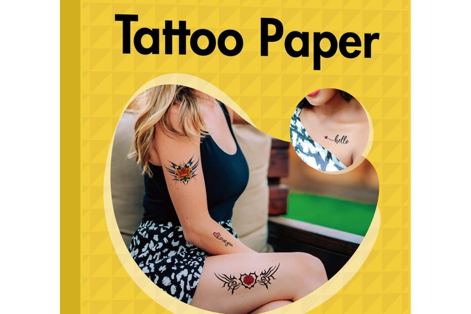 Printable Temporary Tattoo Paper 5 Sheets A4 Size Transfer Tattoo