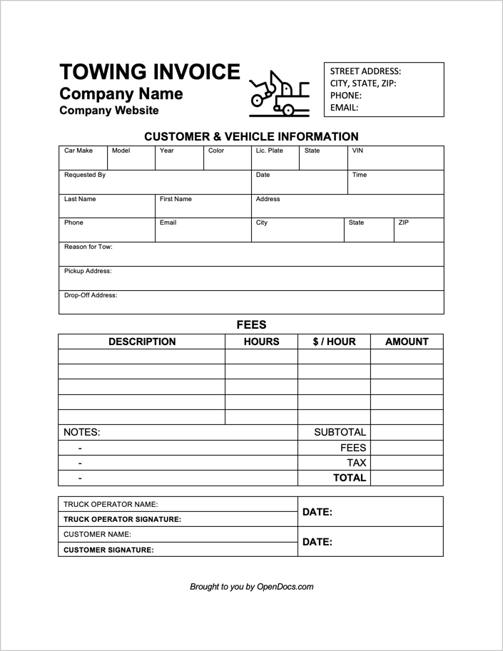Printable Towing Forms Printable Forms Free Online Printable Towing Forms Printable Forms Free Online