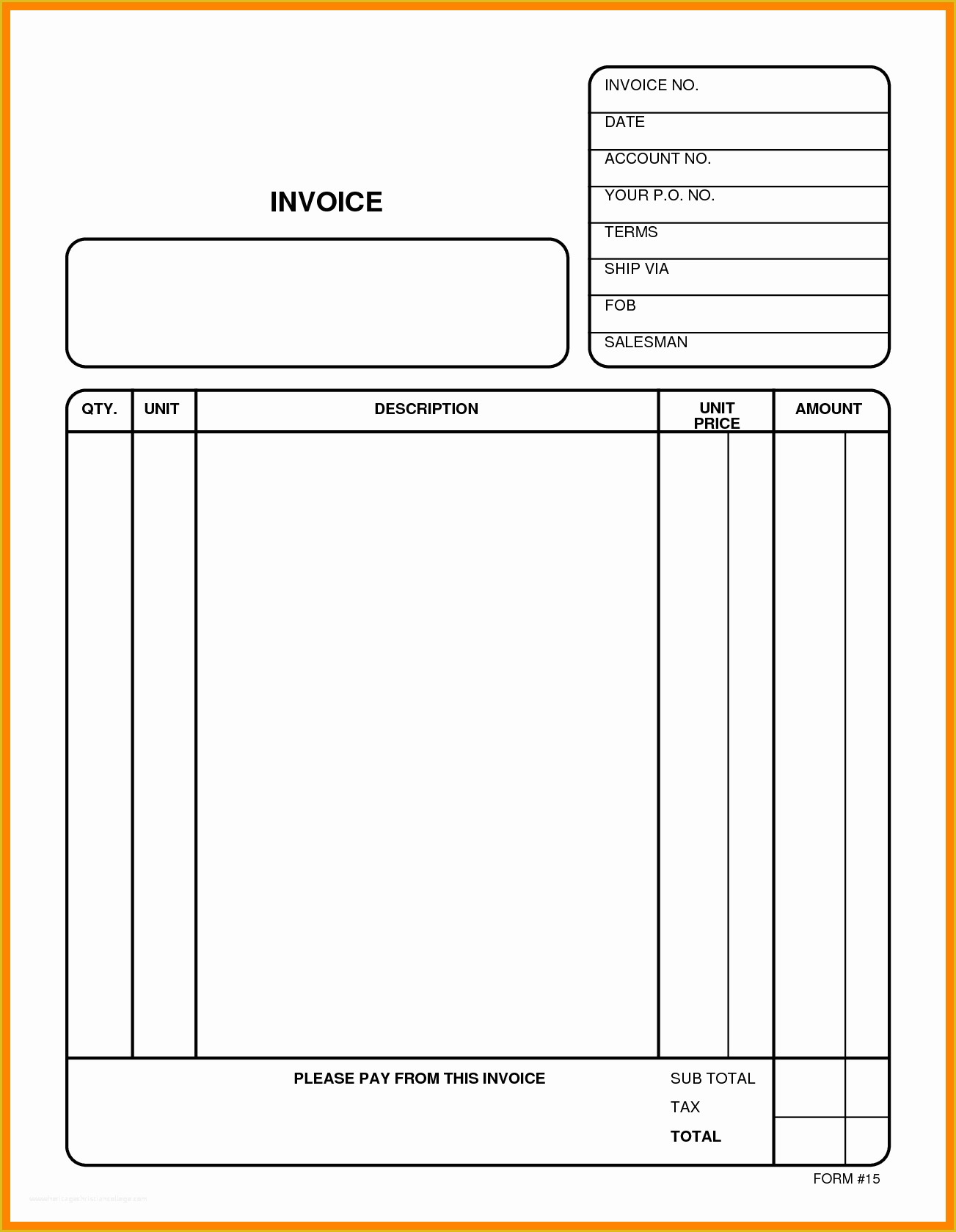 Printable Trucking Invoice Template Printable Blank World Riset