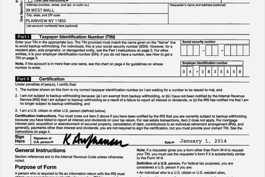 Printable W9 Form Pdf Printable Forms Free Online