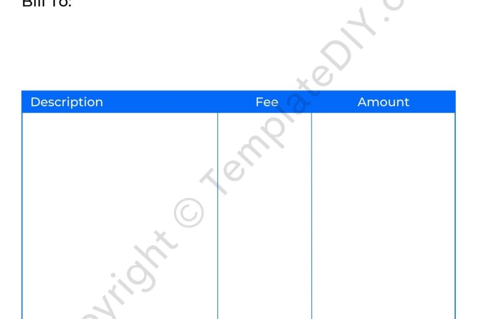QuickBooks Invoice Template Blank Printable In PDF Excel Word