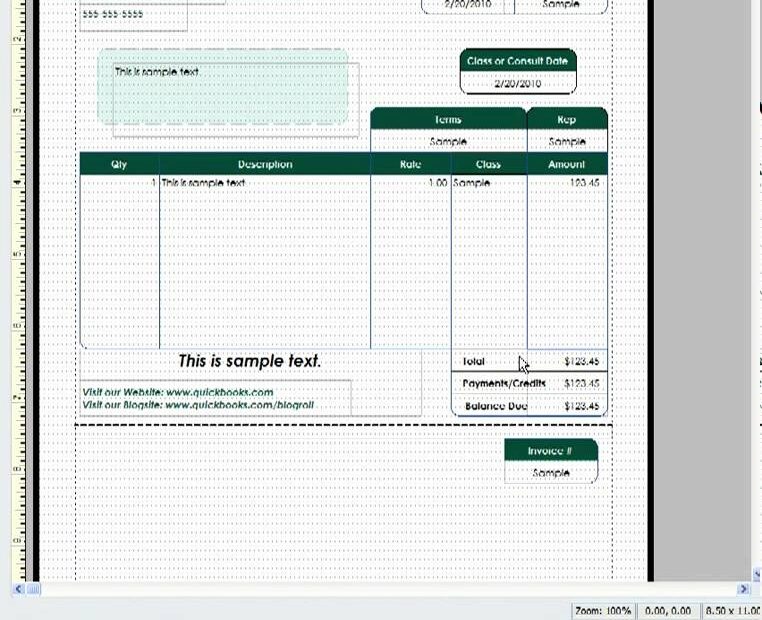 Quickbooks Invoice Template Excel Printable Receipt Template