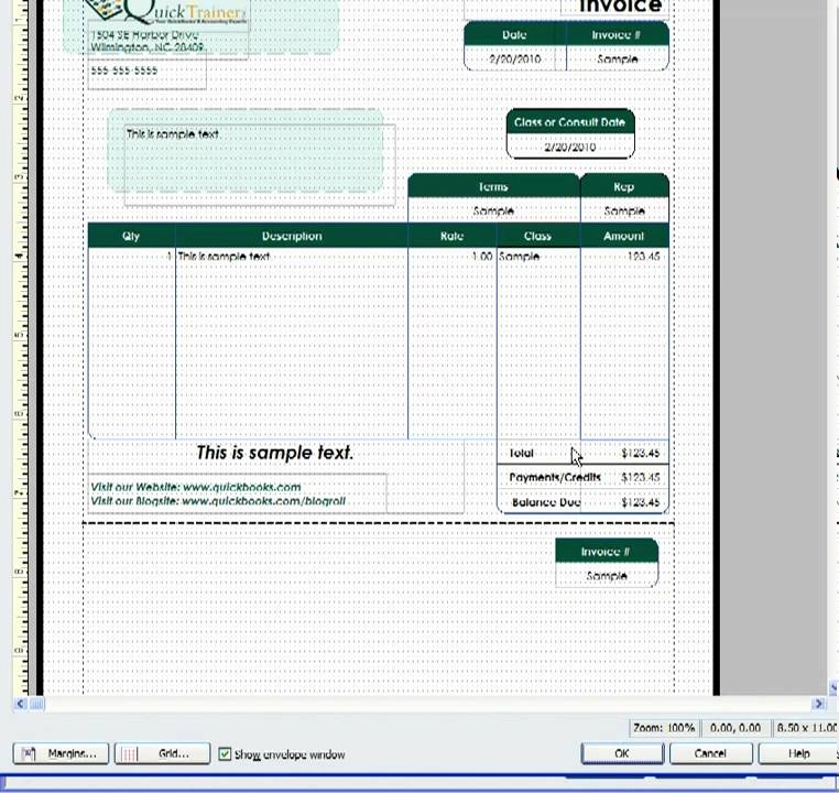 Quickbooks Invoice Template Excel Printable Receipt Template