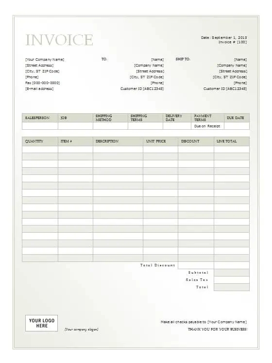 Rental Property Invoice Template Free Software And Shareware 