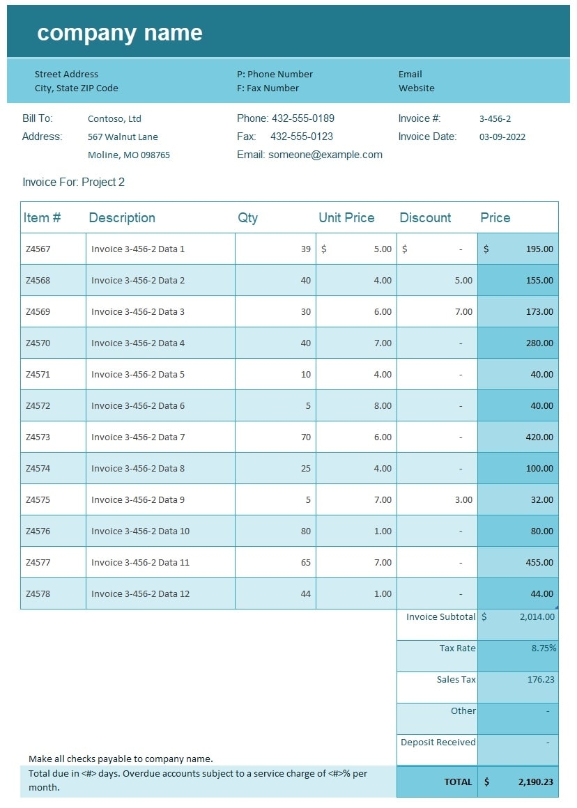Sales Invoice Tracker Template In Excel Download xlsx 