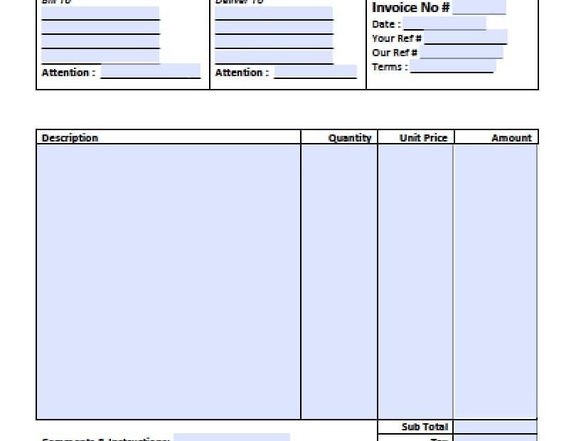 Simple Invoice Template Printable Receipt Template