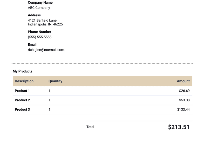 Simple Printable Invoice Template Volfcove